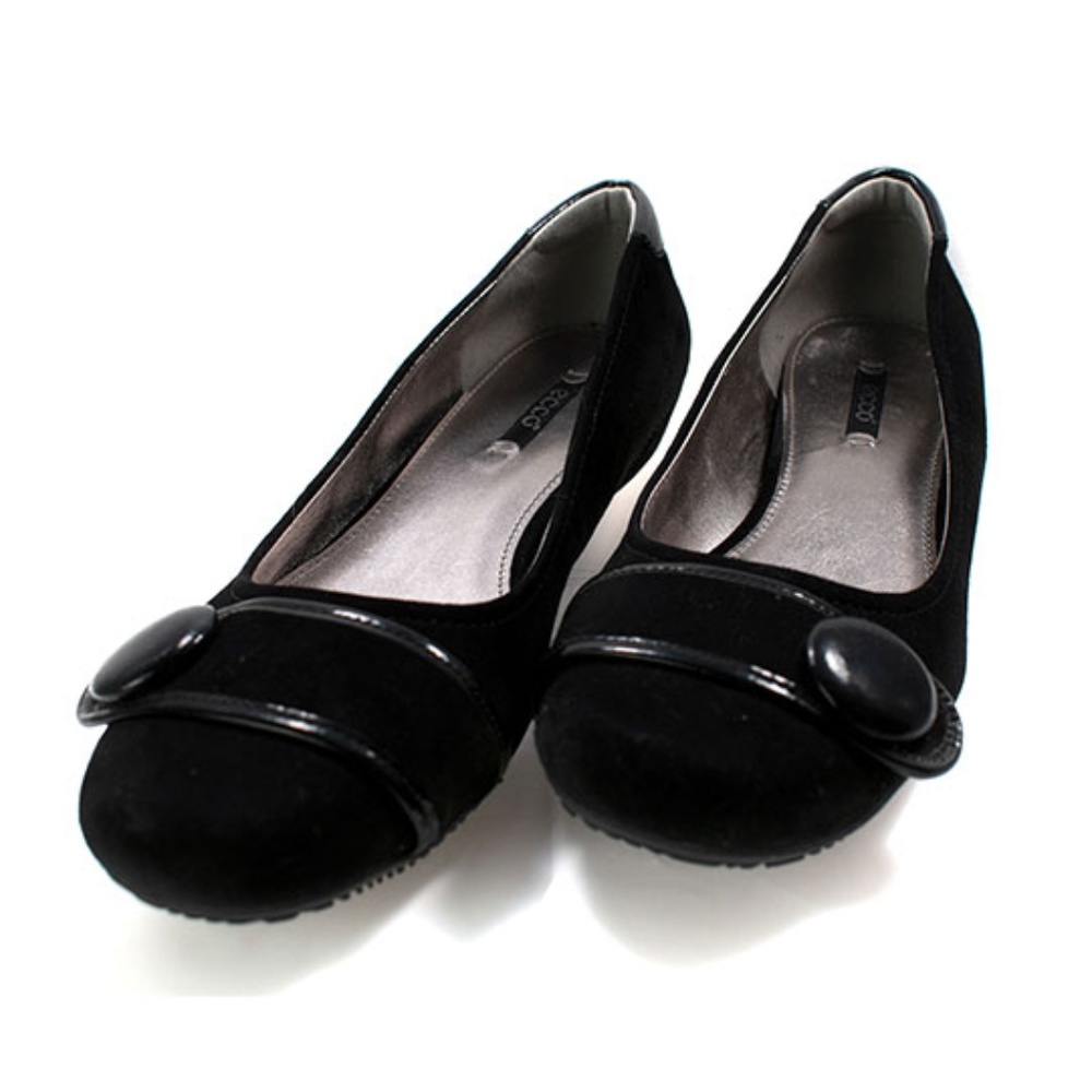 Women’s Ecco Owando Black Suede Slip On Flats